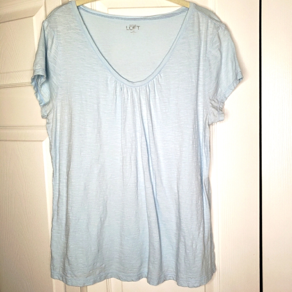 LOFT pale blue tshirt size L.